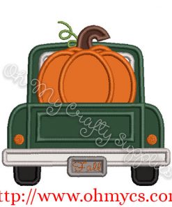 Tailgate Pumpkin Truck Applique Design