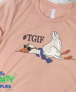 TGIF Duck Embroidery Design
