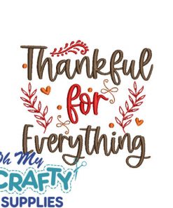 Thankful for Everything 717 Embroidery Design