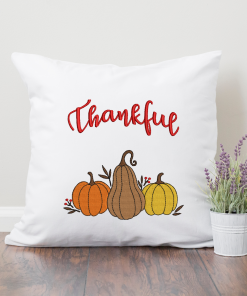 Thankful Pumpkin Trio Embroidery Design