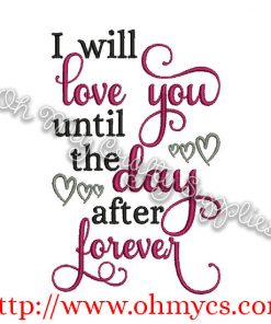 The Day After Forever Embroidery Design