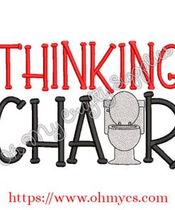 Thinkng Chair Embroidery Design