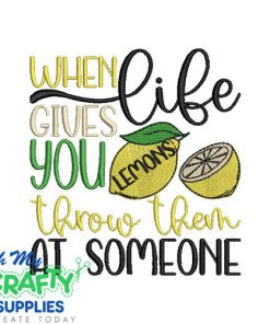 Throw Lemons 78 Embroidery Design