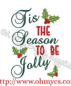 Tis the Season Embroidery Design