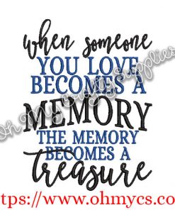 Treasured Memory Embroidery Design