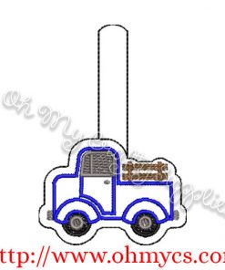 ITH Vintage Truck Key Fob Embroidery Design
