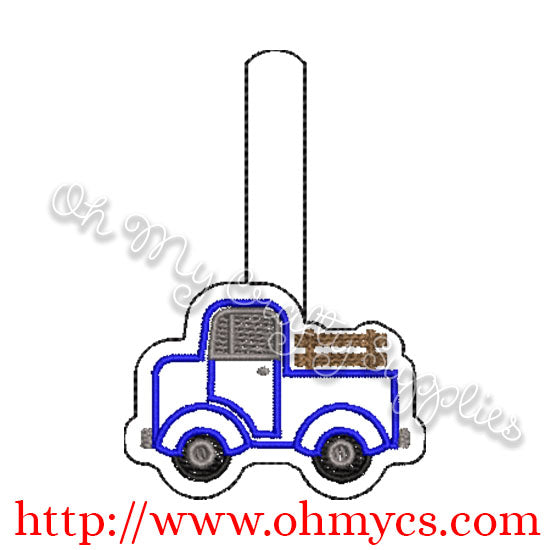 ITH Vintage Truck Key Fob Embroidery Design