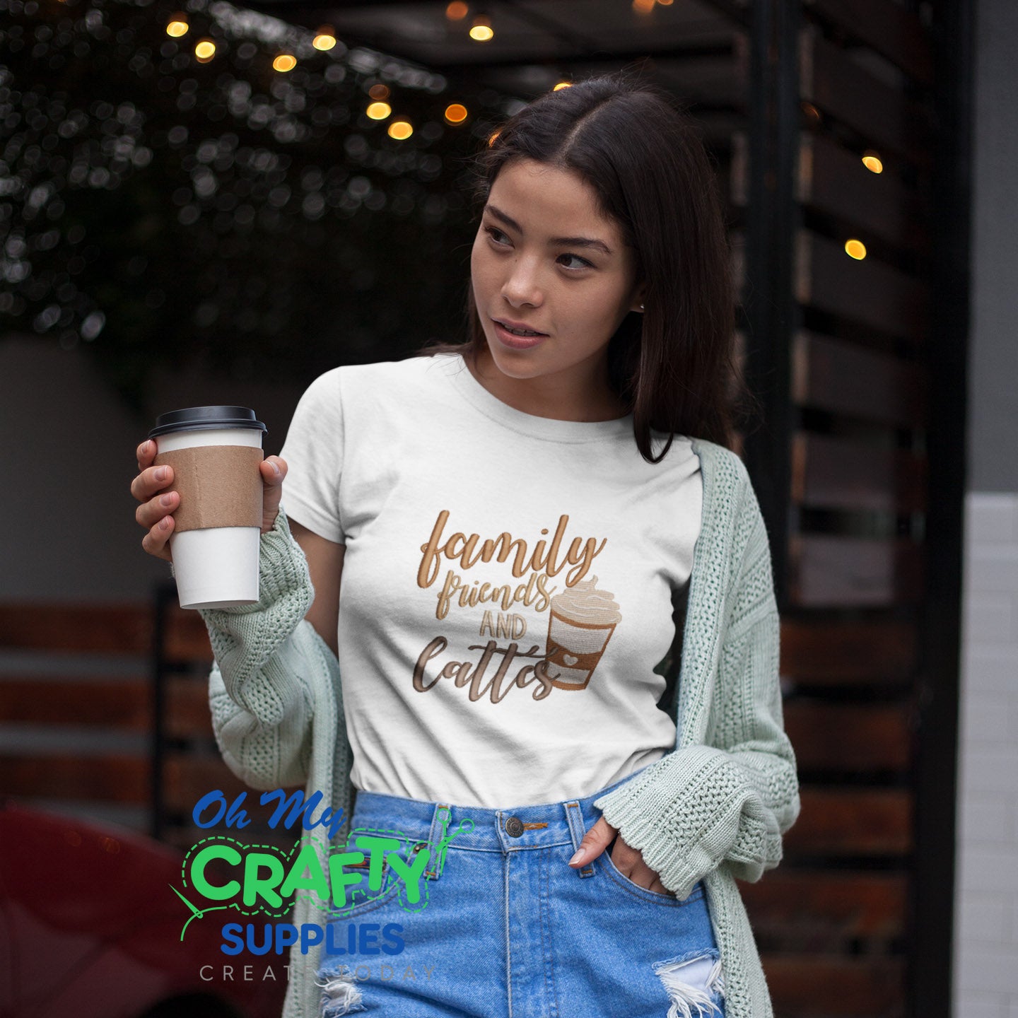 Family Friends and Lattes 2021B Embroidery Design