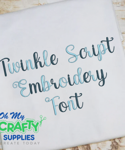 Twinkle Script  Embroidery Font (BX Included) (FL)
