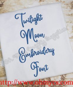 Twilight Moon Embroidery Font