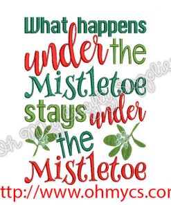Under the Mistletoe Embroidery Design