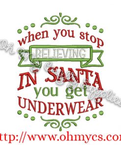 Underwear Christmas Embroidery Design