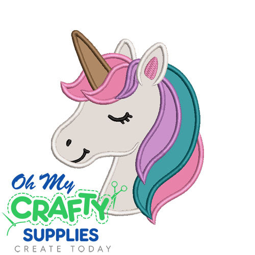 Unicorn Applique 510 Embroidery Design