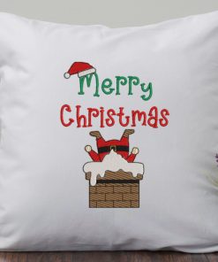 Upside Down Santa Embroidery Design