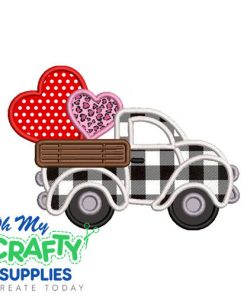 Valentine Truck 1723 Applique Embroidery Design