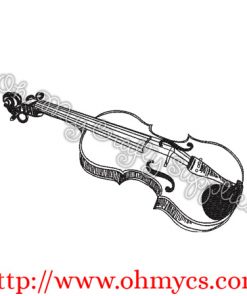 Violin Sketch Embroidery Design