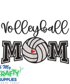 Volleyball Mom 79 Embroidery Design