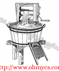 Wash Tub and Board Sketch Embroidery Design