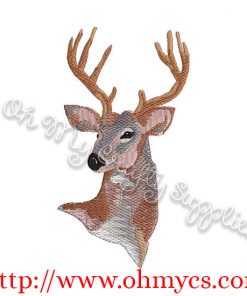 Watercolor Deer Embroidery Design