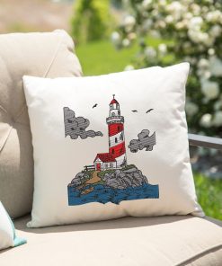 Watercolor Lighthouse Embroidery Design
