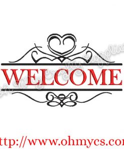 Welcome Frame Embroidery Design
