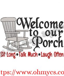 Welcome to our Porch Embroidery Design