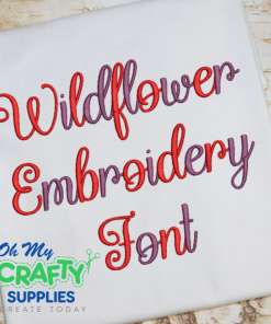Wildflower Embroidery Font (BX Included) (FL)