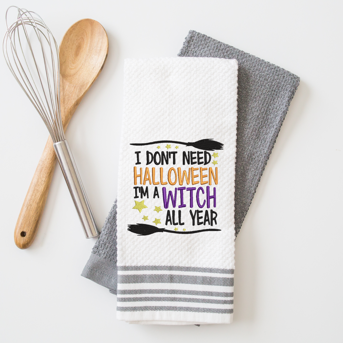 Witch All Year Embroidery Design