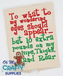 10 Extra Pounds Embroidery Design