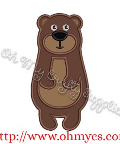Woodland Bear Applique Design