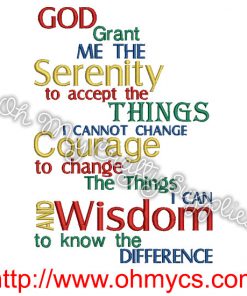 Words of Wisdom Embroidery Design