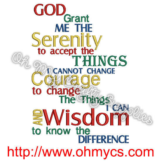 Words of Wisdom Embroidery Design