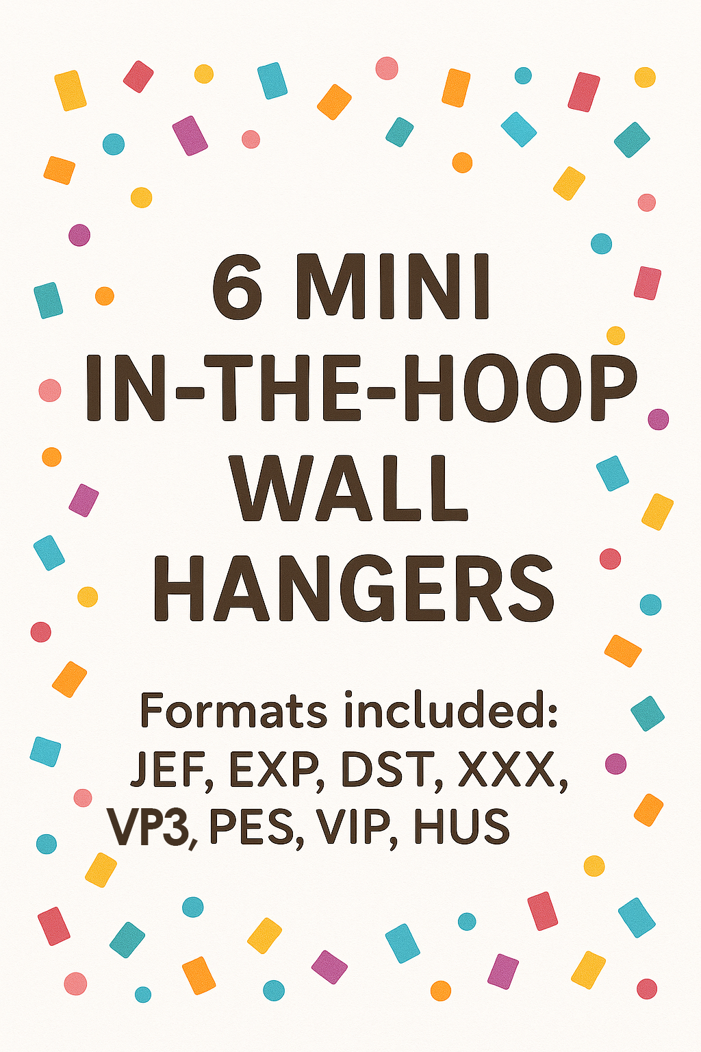 6 Holiday In-the-Hoop Mini Wall Hangers