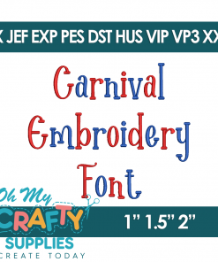 Carnival Embroidery Font (BX Included) (Mashup)