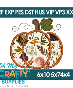 Crisp Fall Pumpkin Embroidery Design