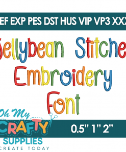 Jellybean Stitches Embroidery Font (BX Included) (Mashup)