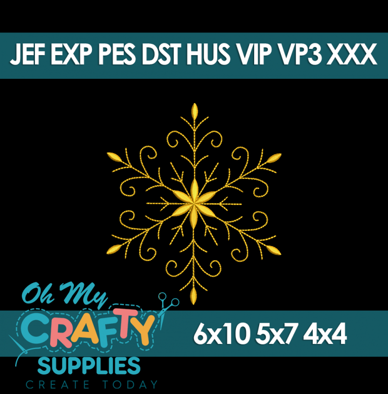 Elegant Snowflake 1029 Embroidery Design