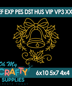 Holiday Bells 1027 Embroidery Design