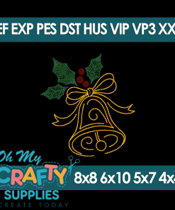 Ring in the Season Embroidery Design