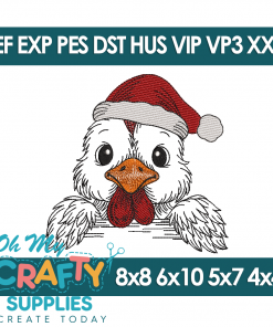 Santa Coop Cutie Embroidery Design