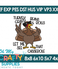 See that Casserole Embroidery Design