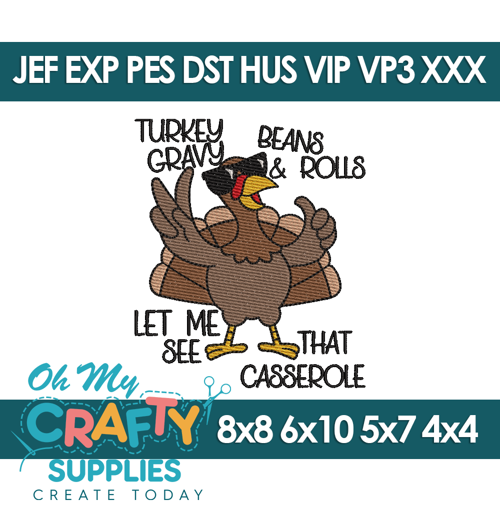 See that Casserole Embroidery Design