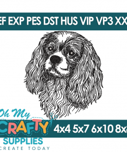 Sketch Cavalier King Charles Spaniel 910 Embroidery Design (Fetch)