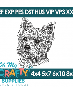 Sketch Yorkshire terrier 831 Embroidery Design (Fetch)
