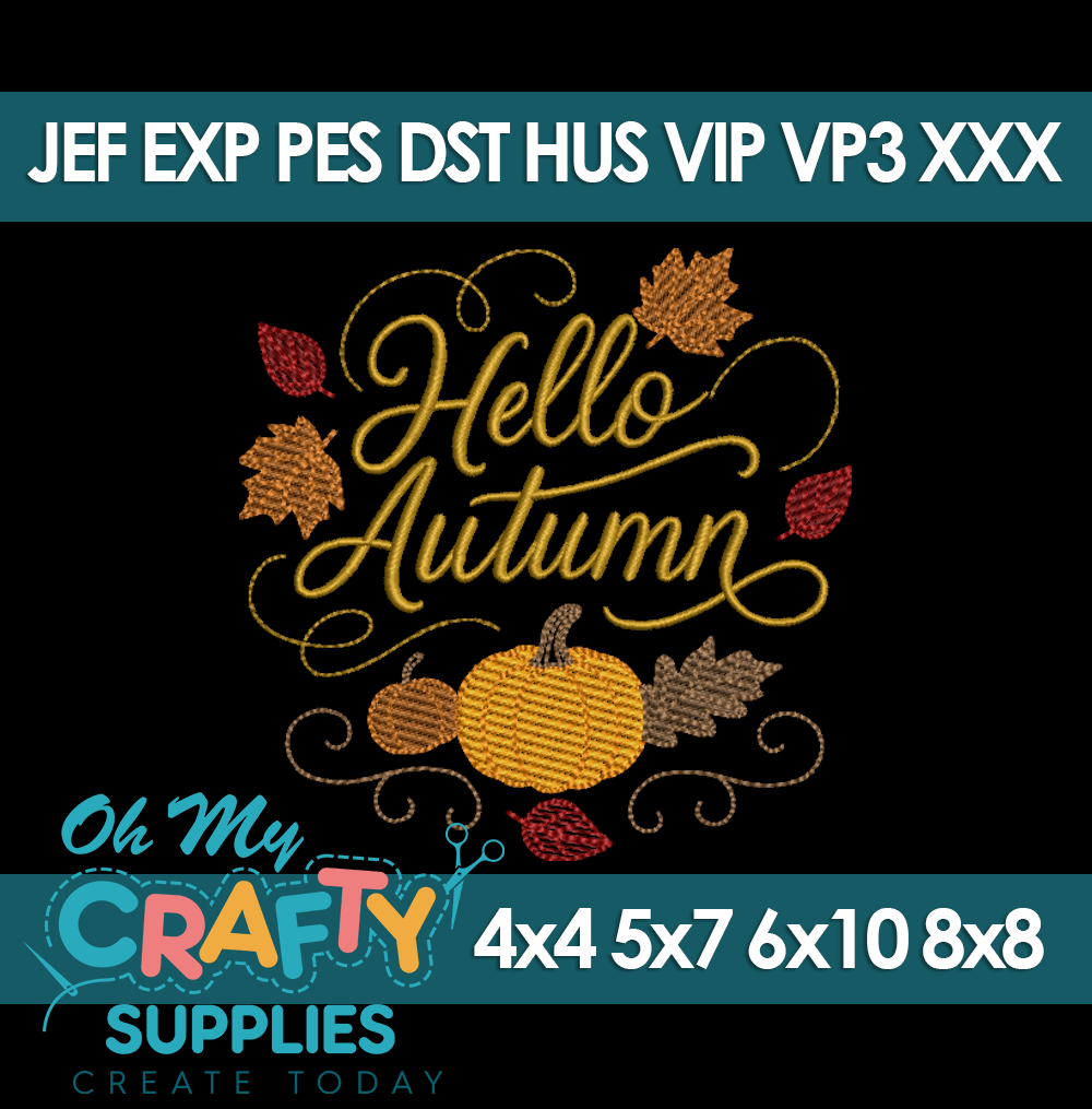 Swirls of Autumn Embroidery Design