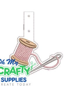 Thread Spool Key Fob Embroidery Design (KFC)