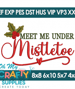 Under the Mistletoe 2025 Embroidery Design