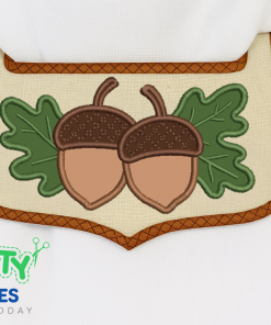 Acorn Towel Wrap Topper Embroidery Design (Mashup)