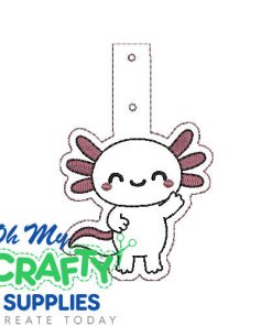 Axolotl Key Fob Embroidery Design (KFC)