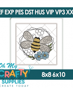 Honeybee Potholder Embroidery Design (Mashup)